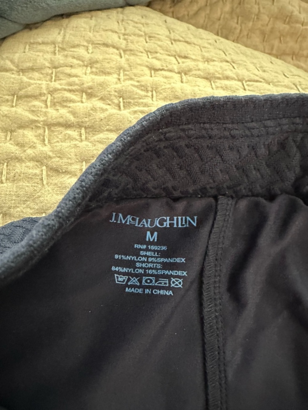 J. McLaughlin Navy Textured A-Line Mini Skirt with Pleated Hem - Picture 3 of 6
